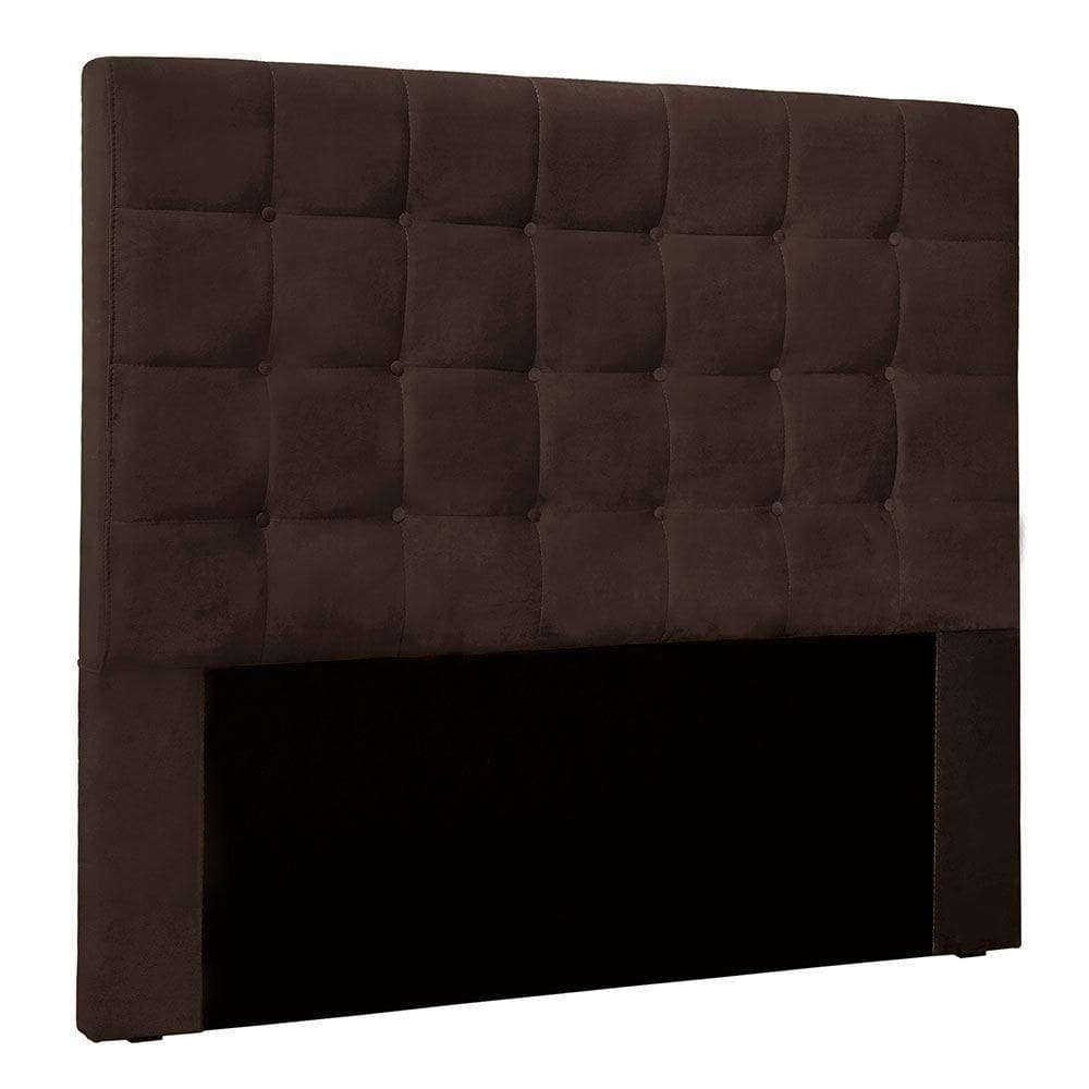 Cabeceira Solteiro 0,90m Santiago Suede - Pallazio Cor Marrom