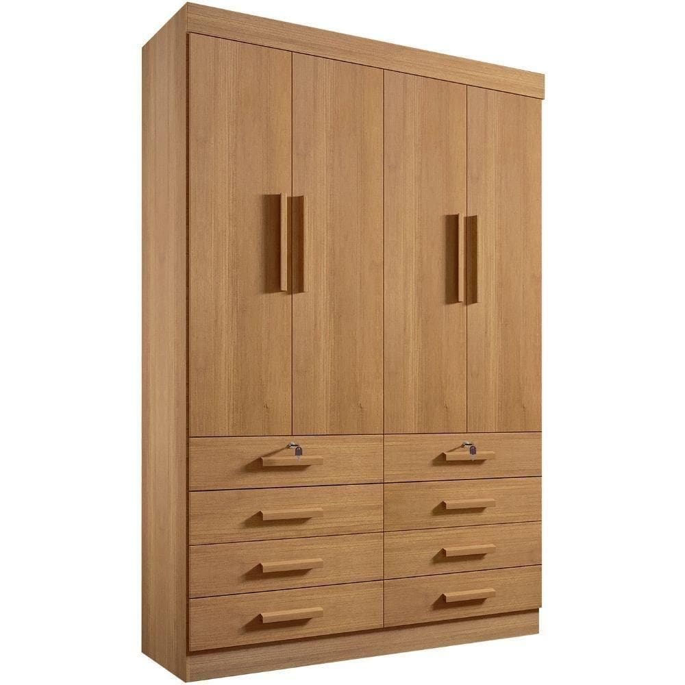 Guarda Roupa Mônaco Plus Cinamomo 4 Portas 8 Gavetas D?doro