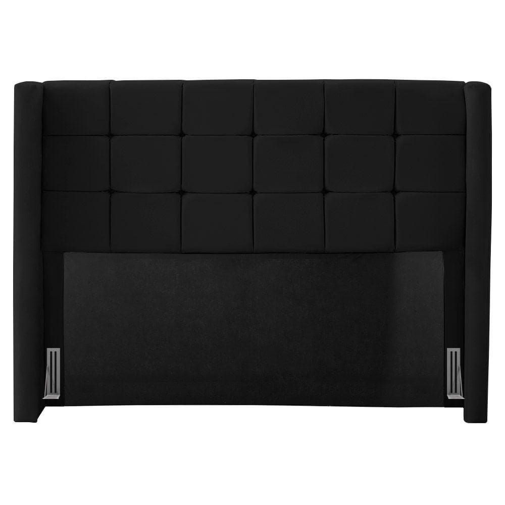 Cabeceira Cama Box Casal Gioconda 140cm Com Frame Veludo Preto - Desk Design