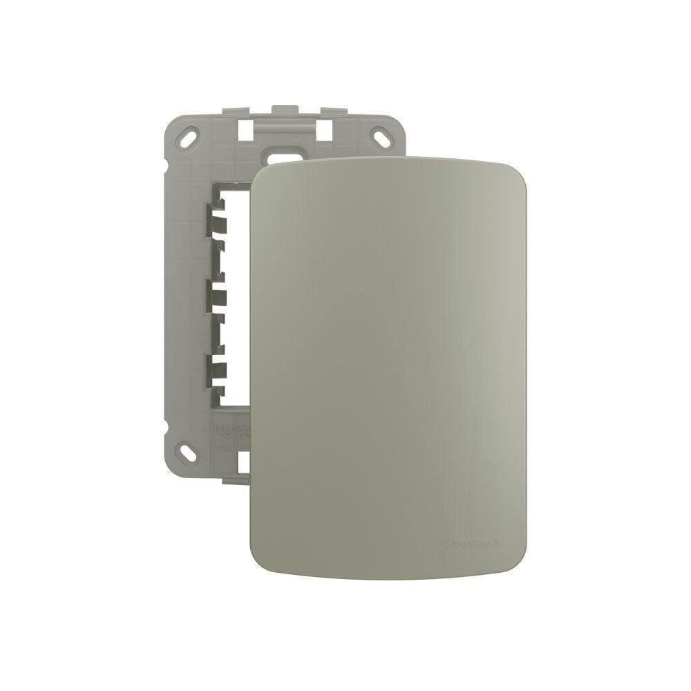 Placa Cega Com Suporte Margirius B3 Colors 4x2 Pérola