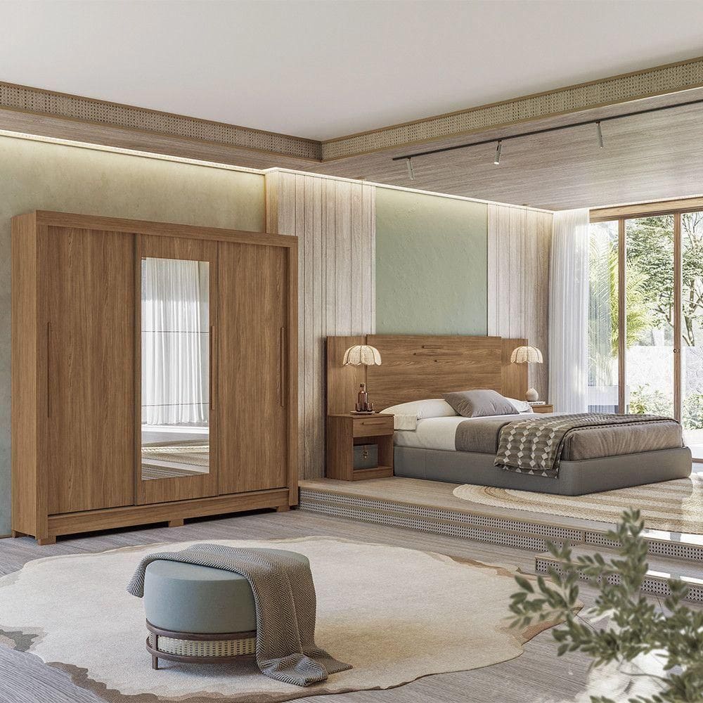 MP - Quarto Guarda roupas Com Esp E Cabeceira