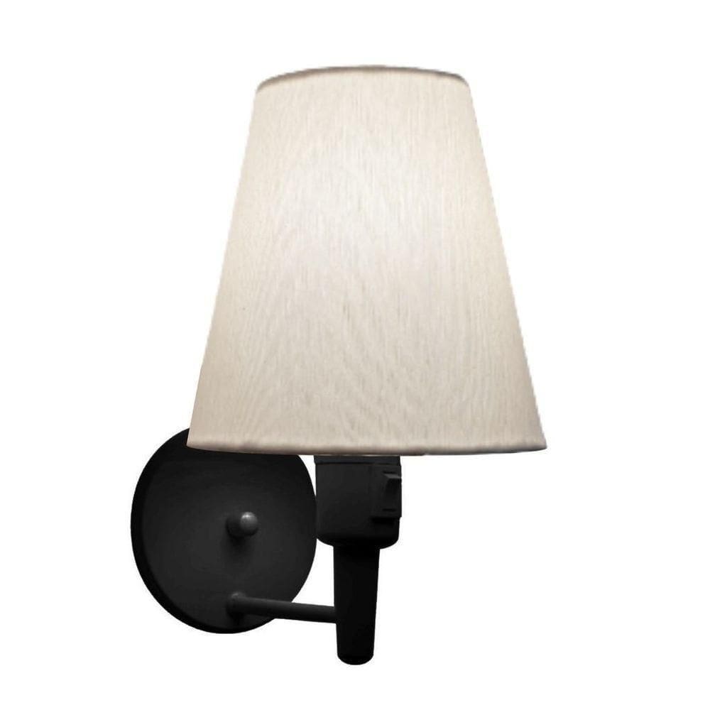 Lustre Pendente Quadrado Vivare Md-4075 Cúpula Em Tecido 30/50x50cm - Bivolt Preta-branco 110v/220v