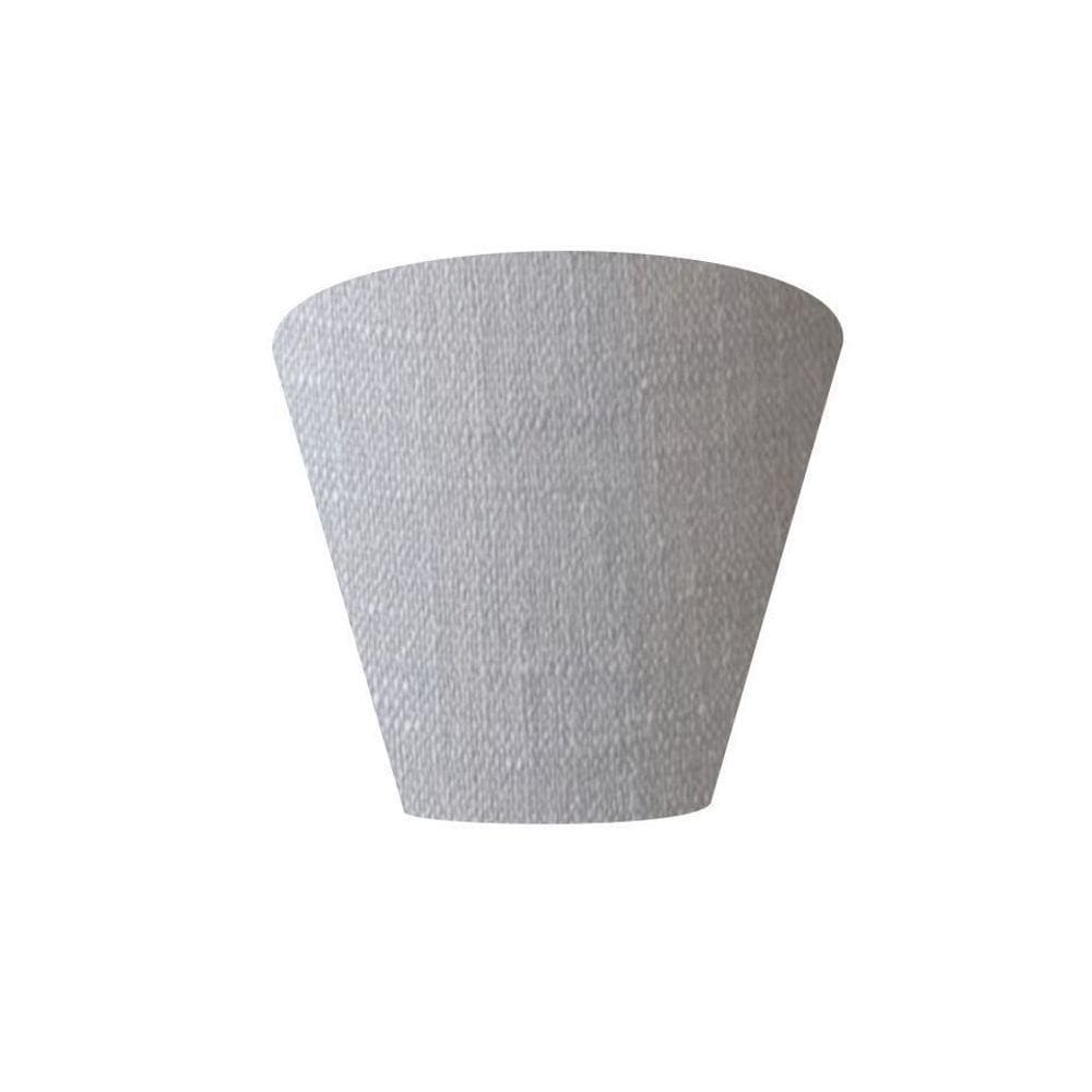 Arandela Retro Cone Vivare Md-2001 Cúpula Em Tecido 25-26x13cm - Bivolt Rustico-cinza 127-220v