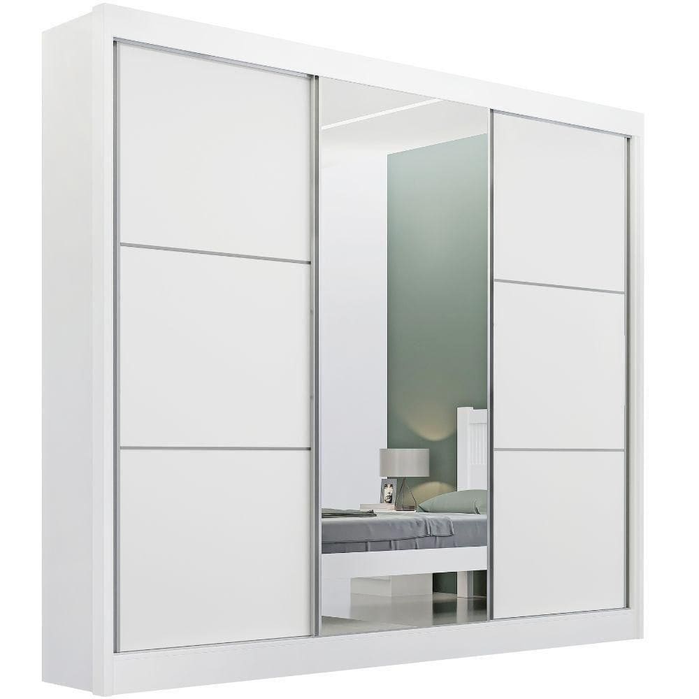 Guarda Roupa Cristal Branco 3 Portas 6 Gavetas D?doro