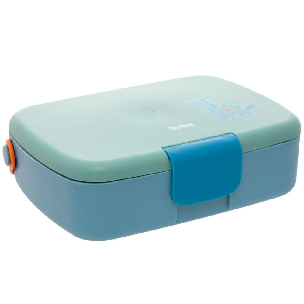Lancheira Ideal para Viagens Passeios Bentô Box Magic Dino 1,2L Divisórias e Livre de BPA Buba