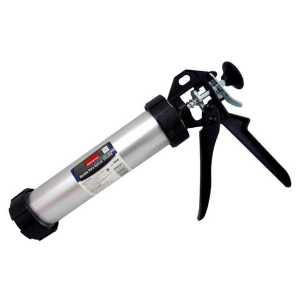 Aplicador Silicone Pu Aluminio Bomba Pistola Grande Engraxadeira Tubo Rejunte Alta Pressao Profissional