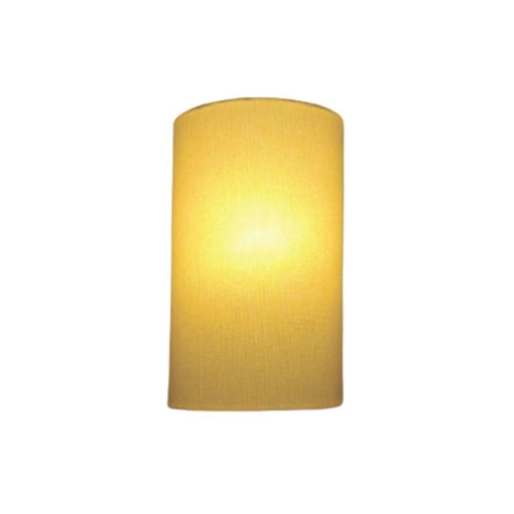 Arandela Meia Cana Vivare Md-2031 Cúpula Em Tecido 30-18x16cm - Bivolt Algodão-crú 127-220v