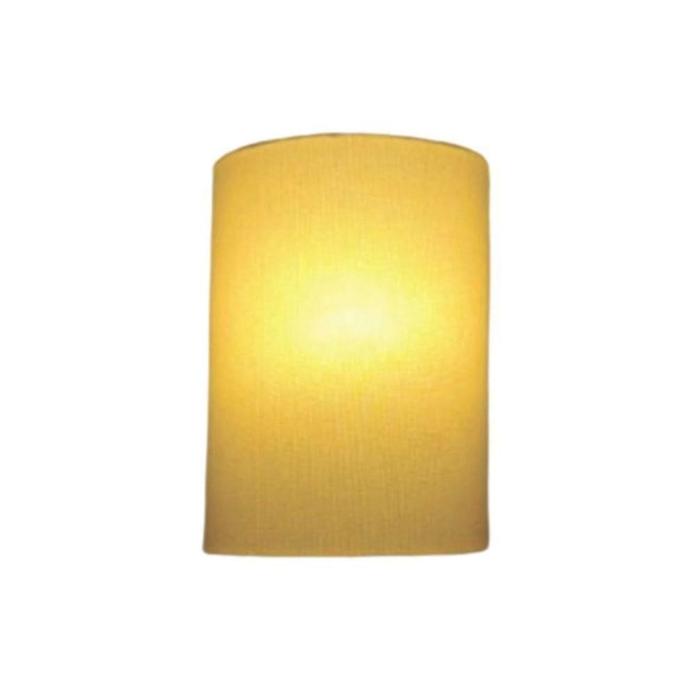 Arandela Meia Cana Retro Vivare Md-2003 Cúpula Em Tecido 25-18x10cm - Bivolt Algodão-crú 127-220v