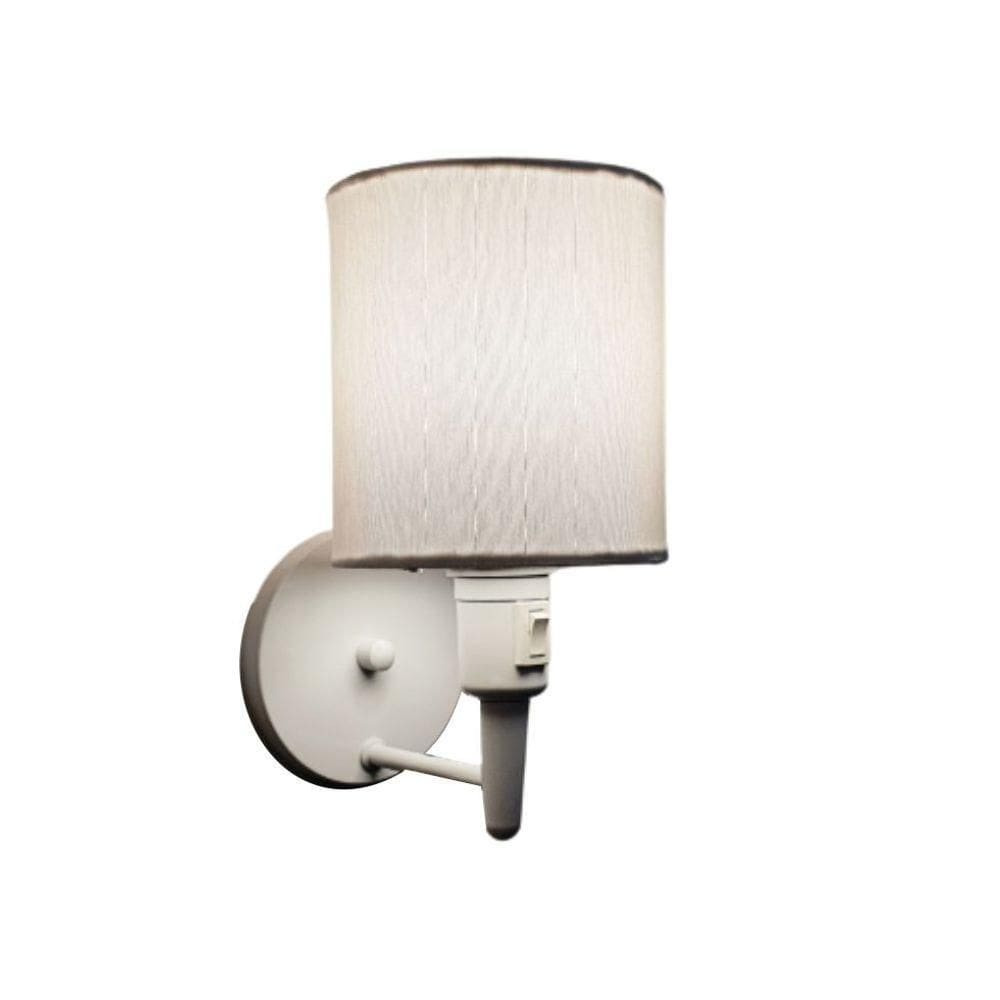 Arandela Cilíndrica Md-2030 Branca Com Liga E Desliga Cúpula Branca - Bivolt