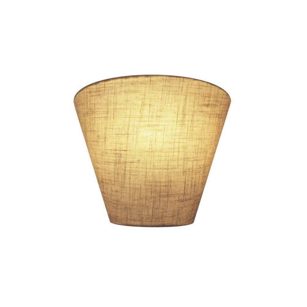 Arandela Retro Cone Vivare Md-2001 Cúpula Em Tecido 25-26x13cm - Bivolt Rustico-bege 127-220v