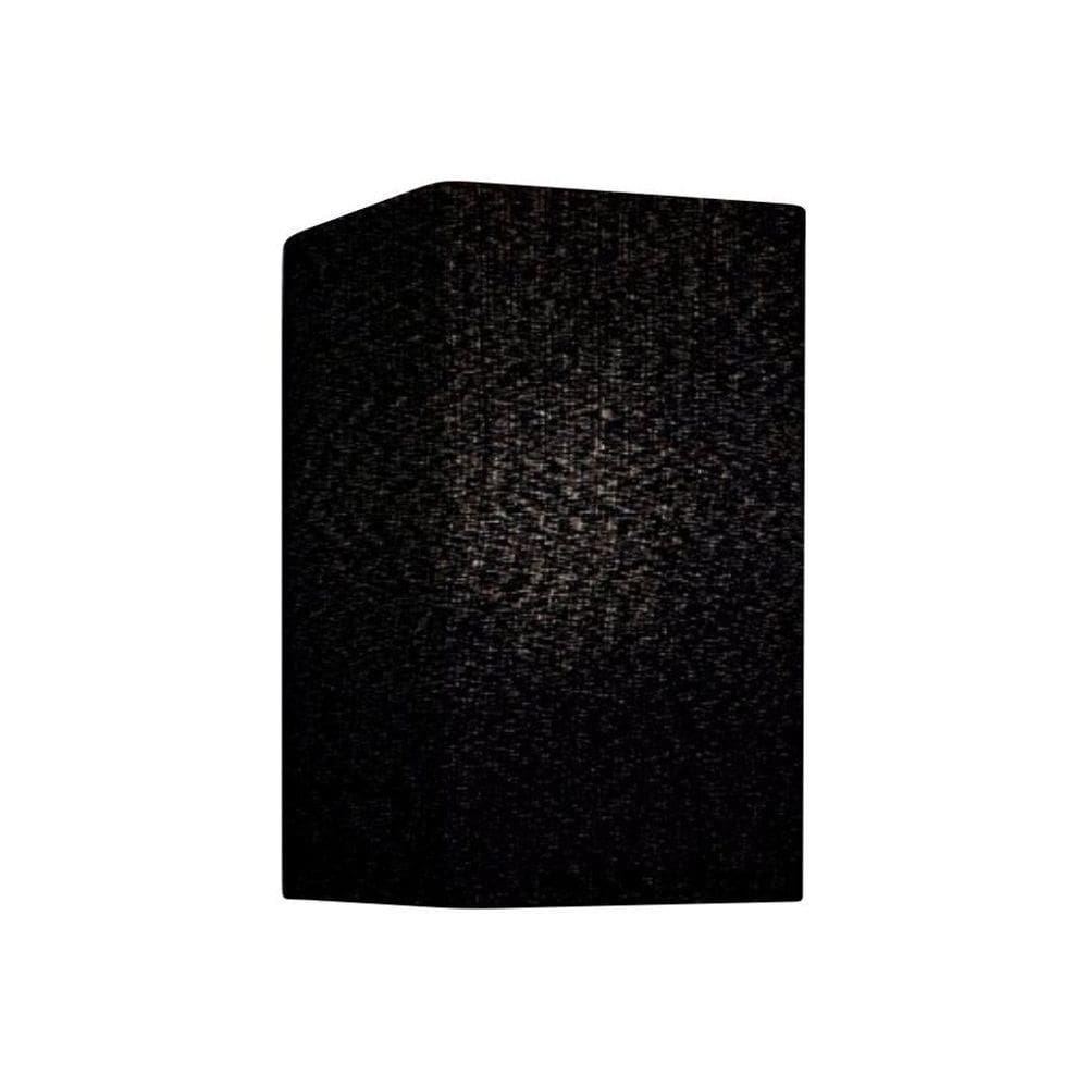 Arandela Retangular Retro Vivare Md-2002 Cúpula Em Tecido 25-16x10cm - Bivolt Preto 127-220v