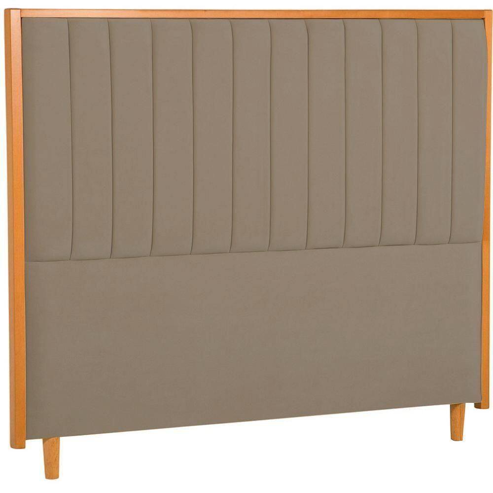 Cabeceira Estofada Queen Imperial Veludo Cappuccino 160 Cm