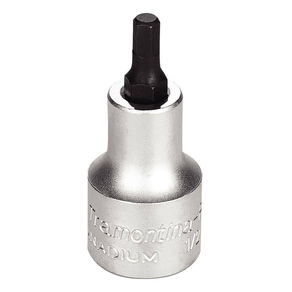 Soquete Em Aço Cromo Vanádio Ponta Hexagonal 5 Mm - Encaixe 1/2” Tramontina Pro Tramontina