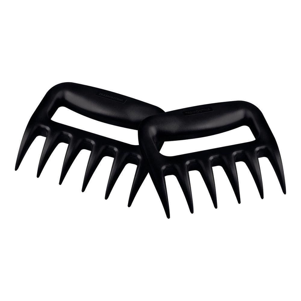 Conjunto De Garras Para Churrasco Tramontina Em Abs Preto 02 Peças Tramontina