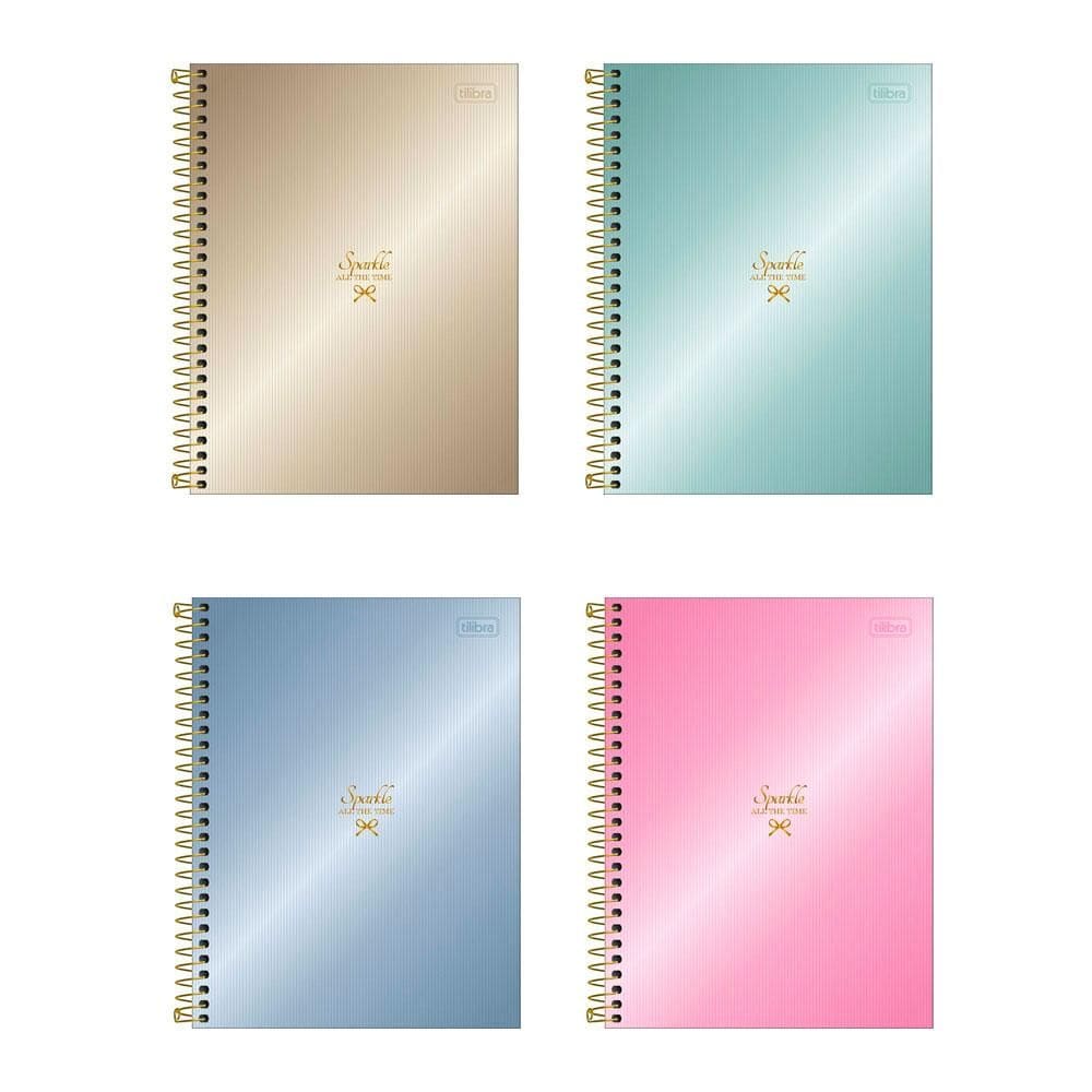 Caderno colegial 1x1 80 fls West Village Metalizado Tilibra