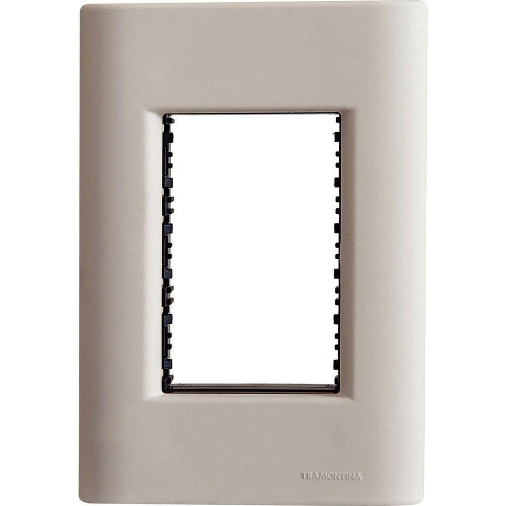 Placa 3 Postos 4x2 Tramontina Giz Fendi Suporte Tramontina