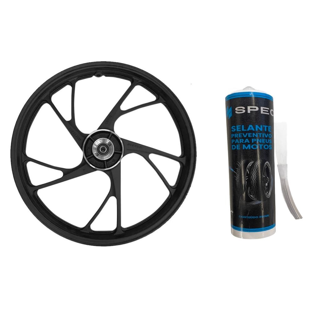 Roda Dianteira Liga Leve Titan Fan 160 2016 A 2024 Freio Disco + 1 SELANTE SPEC 300ML