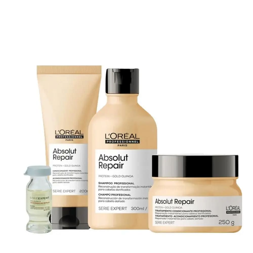 Kit Abs Repair Shampoo + Condicionador + Máscara + Ampola