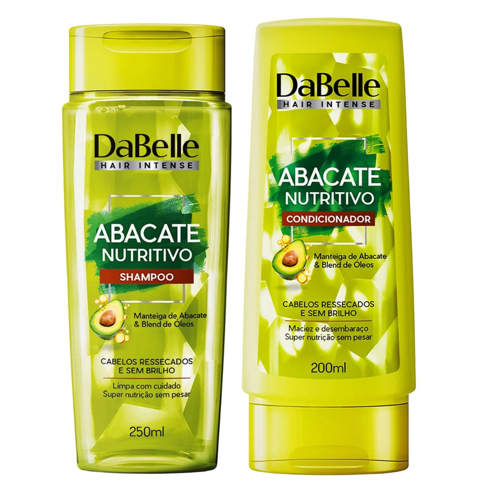 Kit Shampoo e Condicionador Abacate Nutritivo Dabelle Duo