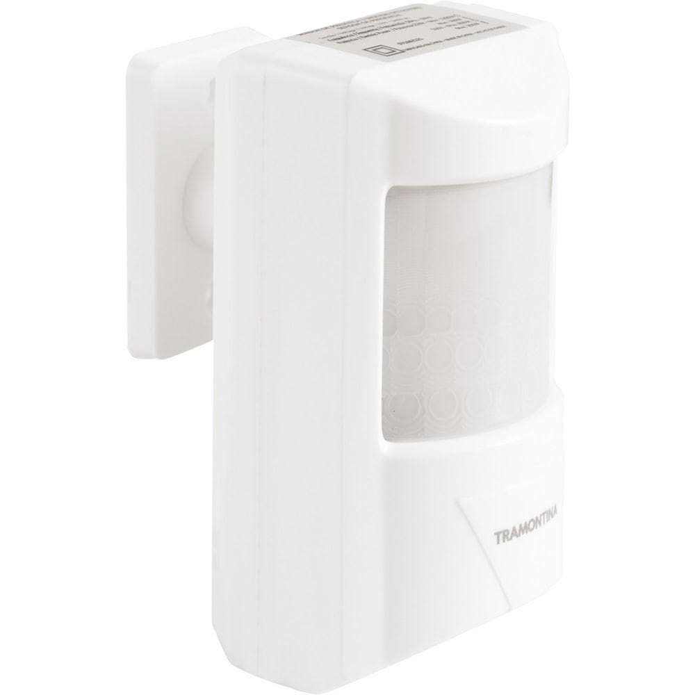 Sensor De Presença 180° Articulado Frontal Tramontina Bivolt Com Fotocélula Branco Tramontina