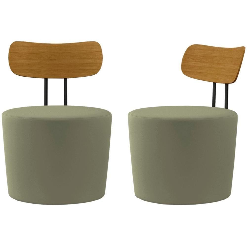 Kit 2 Poltronas Decorativas Lua Veludo Sl 940 Moll Sl 940