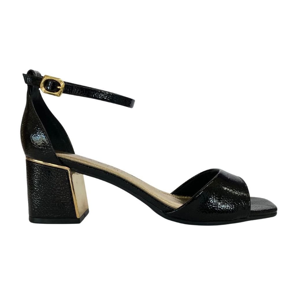 Sandália Ramarim 2539202 Feminino preto saltinho casual