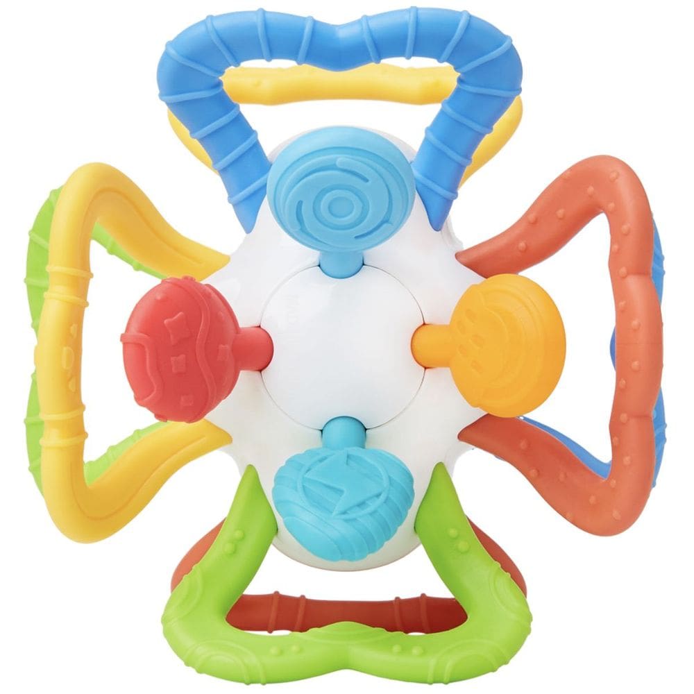 Mordedor Texturizado Soft Cores Vibrantes Bebê +4 meses Rotação 360° Buba