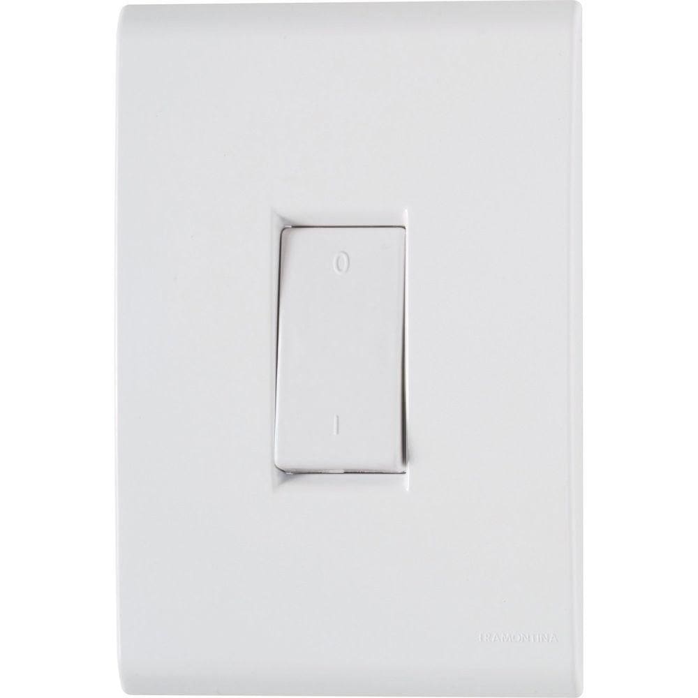 Conjunto 4x2 Com 1 Interruptor Bipolar Tramontina Liz 10 A 250 V Branco Tramontina