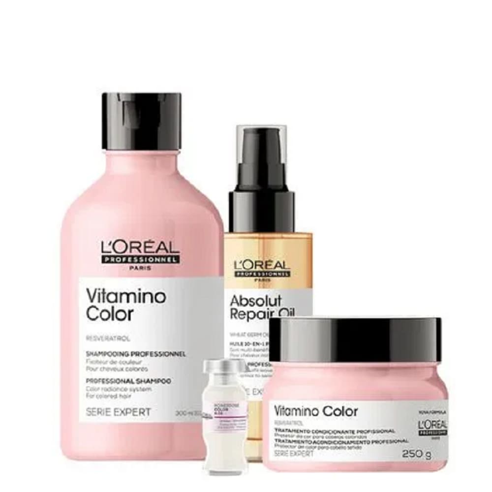 Kit Vit Color Shampoo + Máscara + Ampola + Óleo Abs 90ml