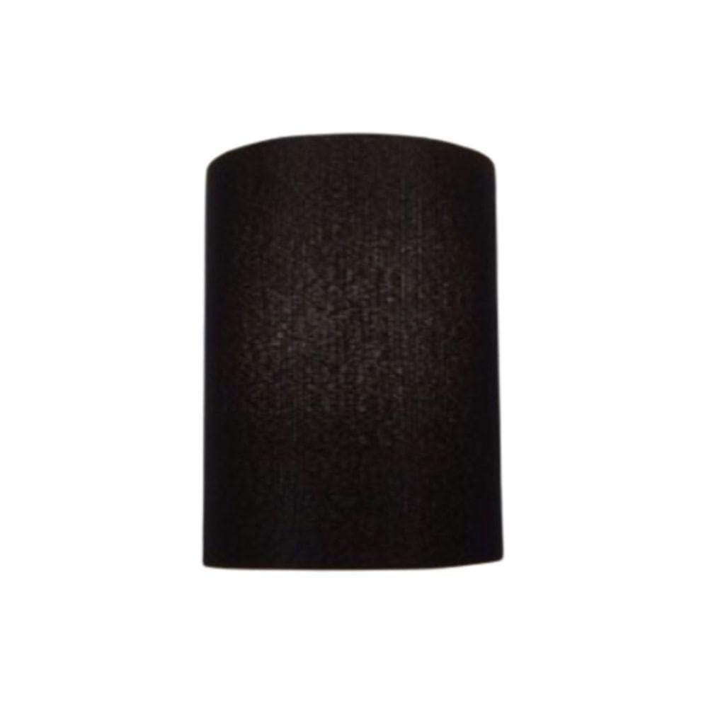 Arandela Meia Cana Retro Md-2003 Cúpula Em Tecido 25-18x10cm Preto - Bivolt