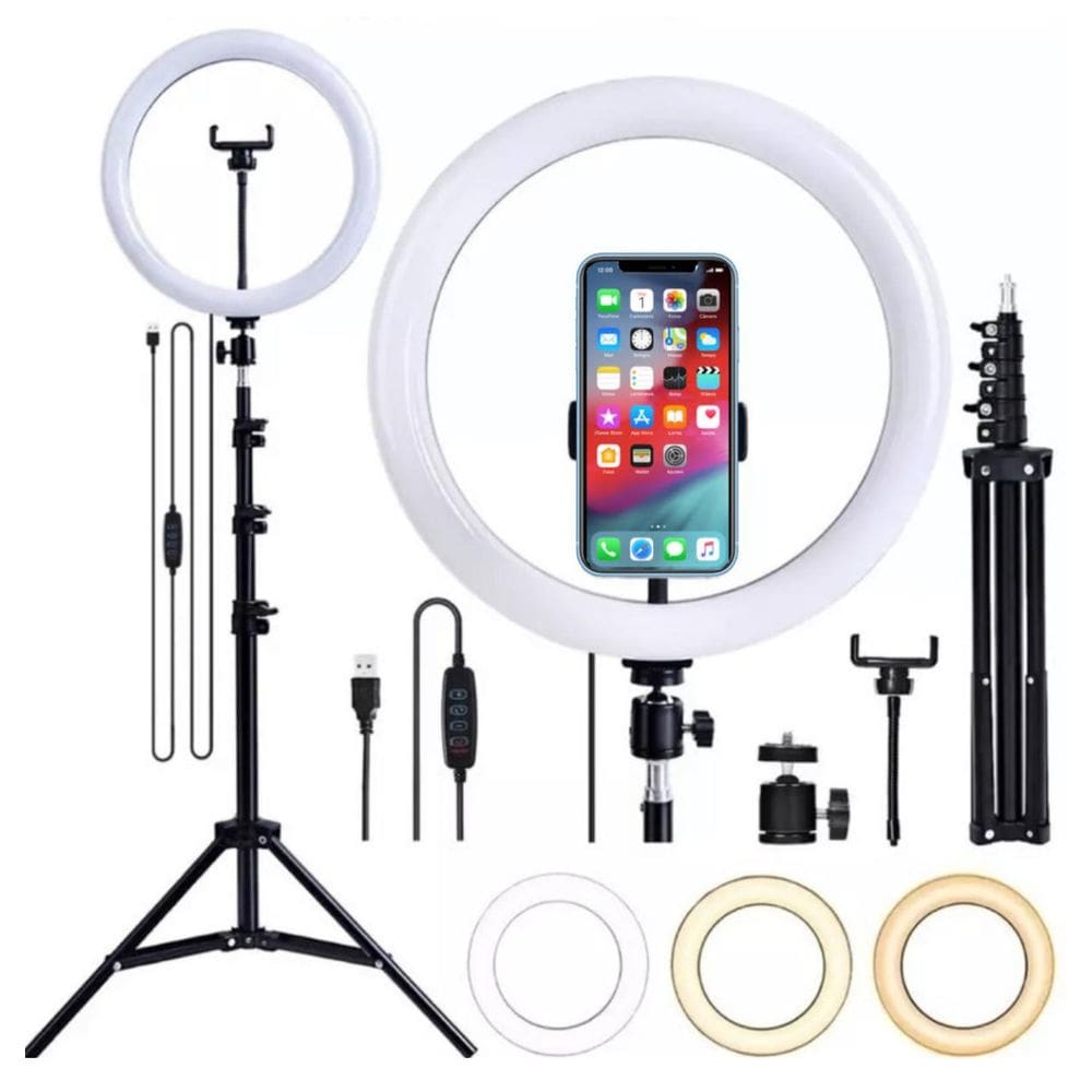 Ring Light 14 Polegadas com Tripé 2.1M Profissional - 14 Polegada