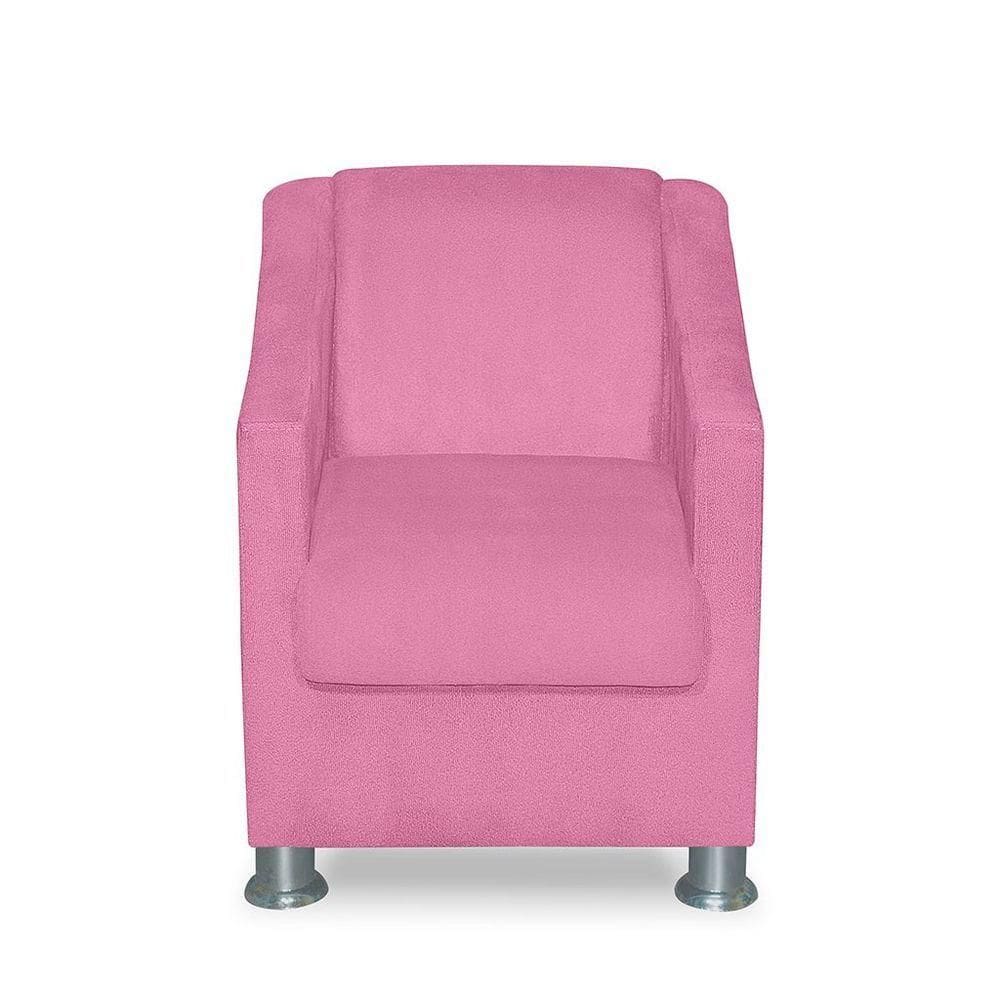 Mini Poltrona Cadeira Infantil Tilla De Criança Suede Rose