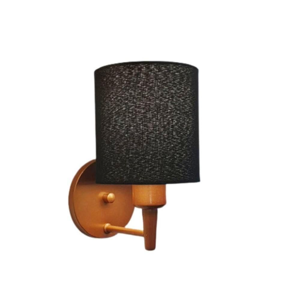 Arandela Cilíndrica Vivare Md-2009 Cobre Cúpula Em Tecido - Bivolt Cobre-preto 127/220v