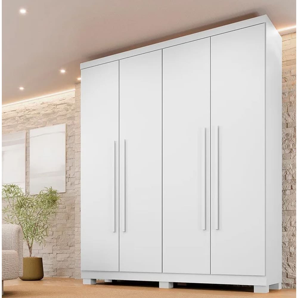 Guarda Roupa Filadélfia 4 Pts Branco - Benetil
