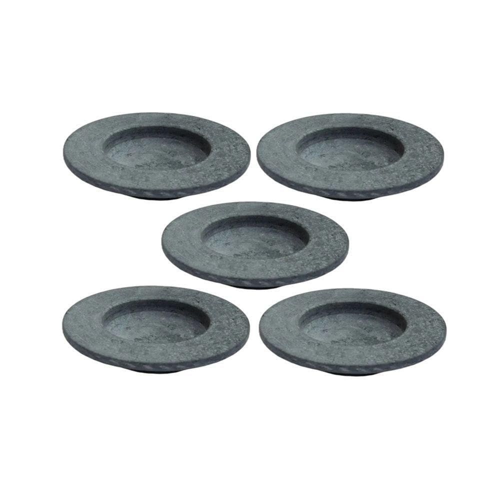 Kit 5 Pratos Risoto Massa Chapéu Invertido Pedra Sabão 26Cm. - Elegância Garantida