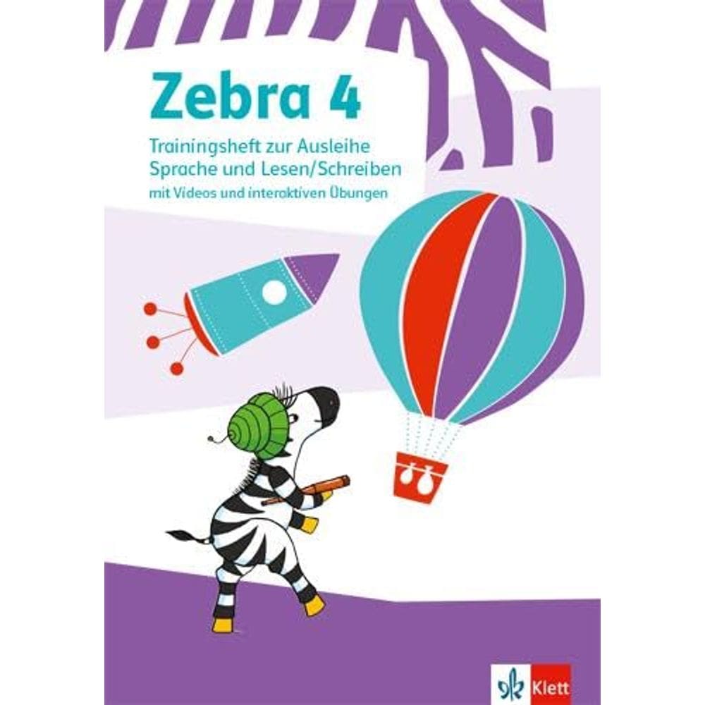 Zebra 4. Trainingsheft Sprache und Lesen/Schreiben mit Videos und interaktiven...