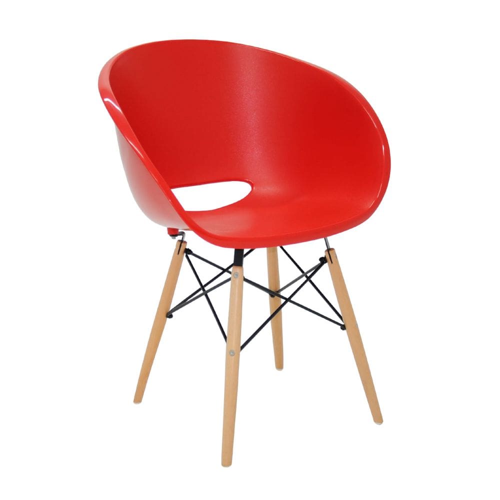 Cadeira Tramontina Elena em Polipropileno Vermelho com Base 3D
