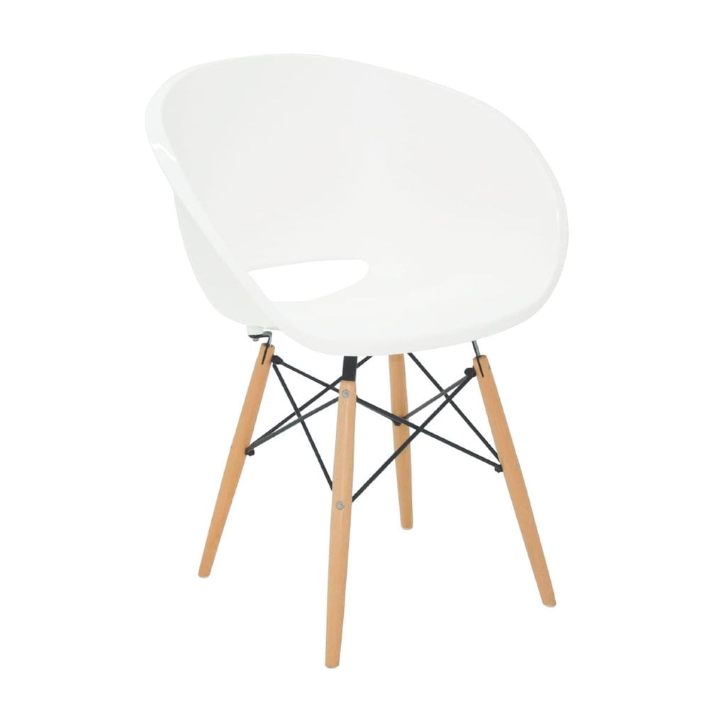 Cadeira Tramontina Elena em Polipropileno Branco com Base 3D