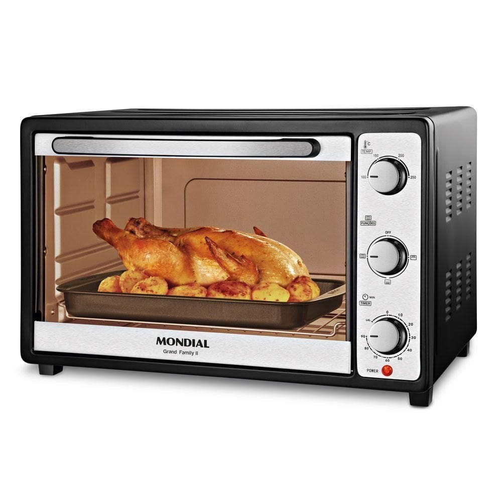 Forno Elétrico De Bancada FR-52 1800W 52 Litros Mondial Preto 110V