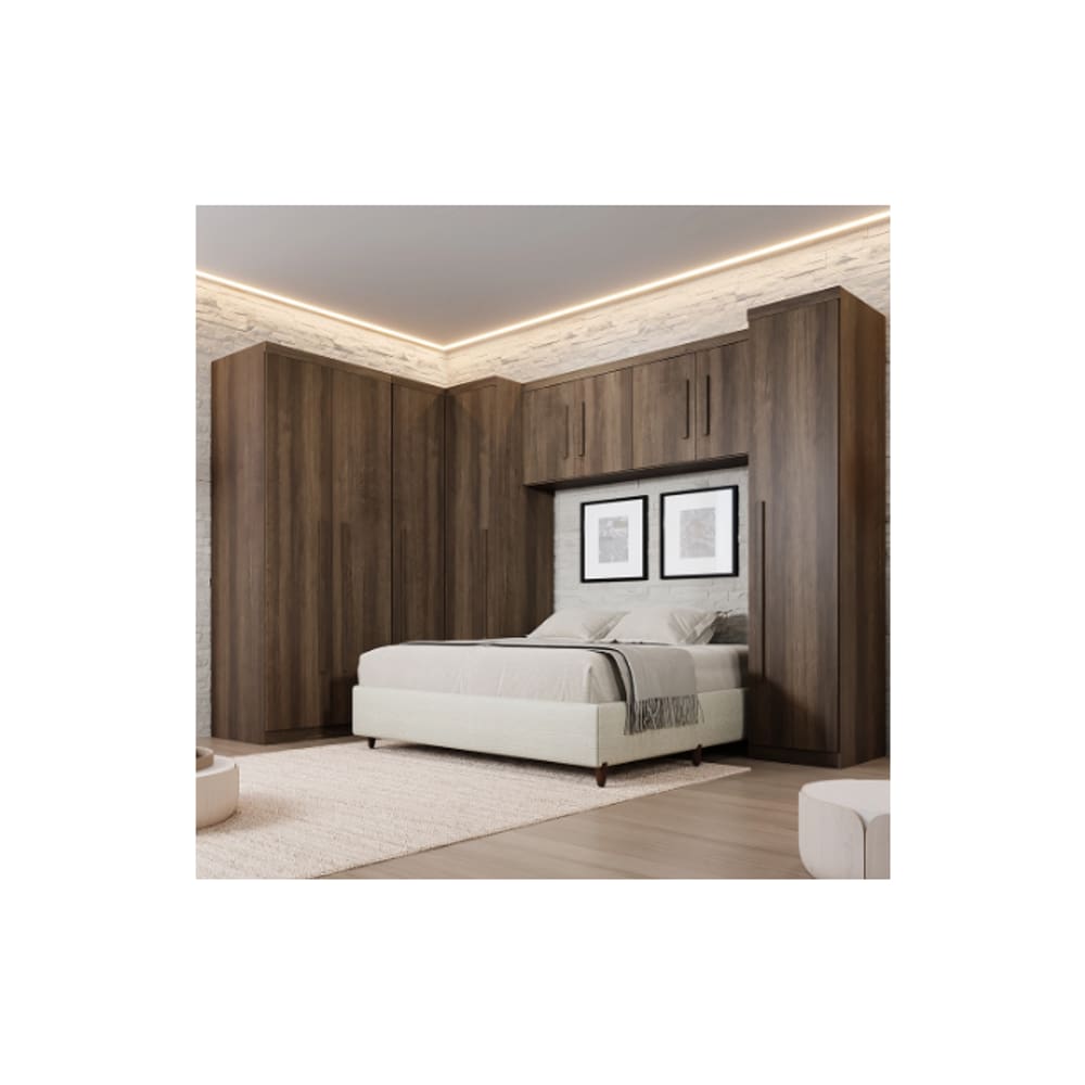 Dormitório Modulado Dallas Imbuia - Benetil Móveis