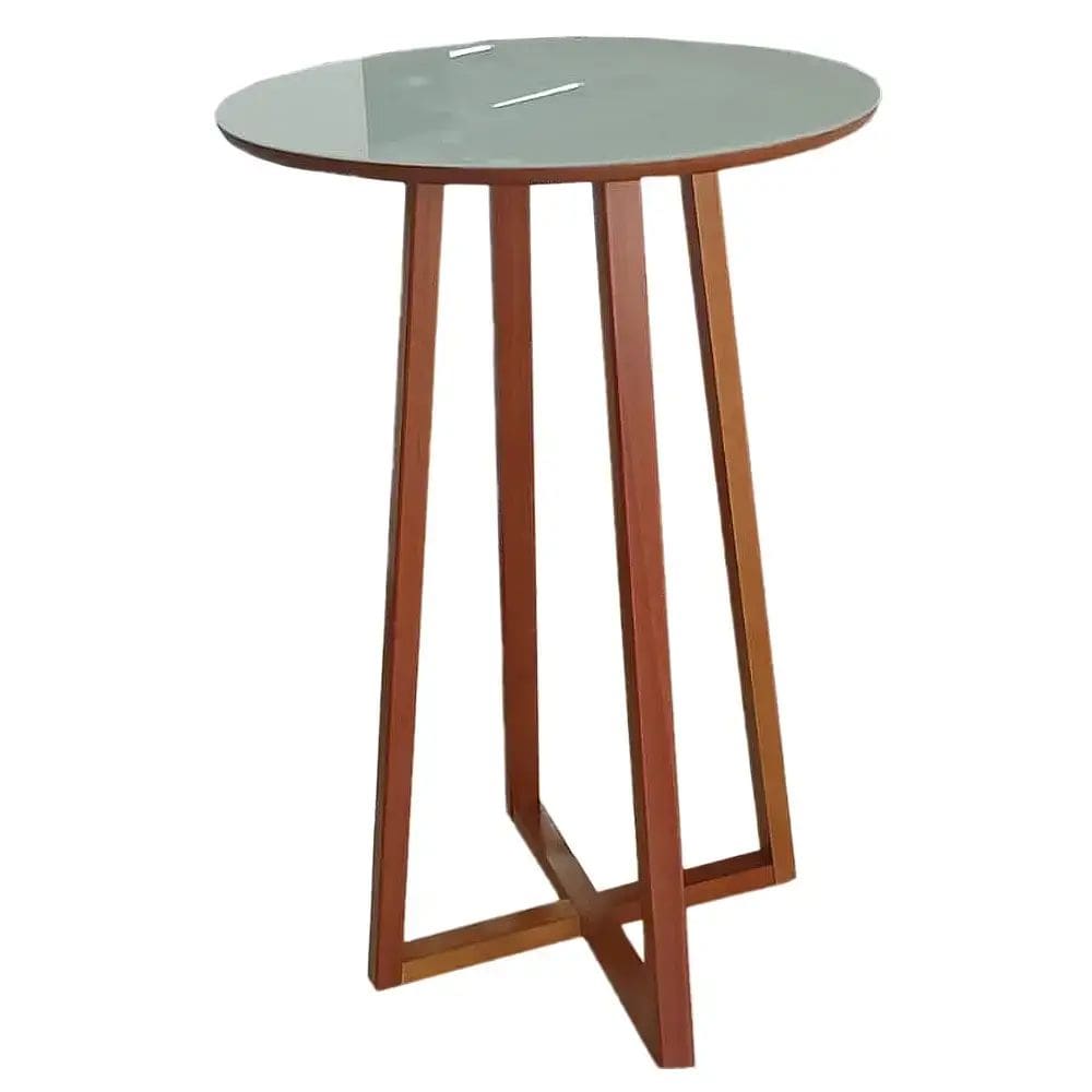 Mesa Bistro Chicago Redonda Minas Plac Cor Cinamomo Off White