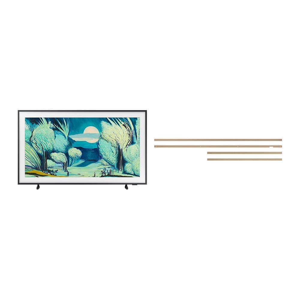 Vision AI TV 50” The Frame 4K LS03F 2025 + Moldura para Smart TV 50” The Frame cor bege amadeirado