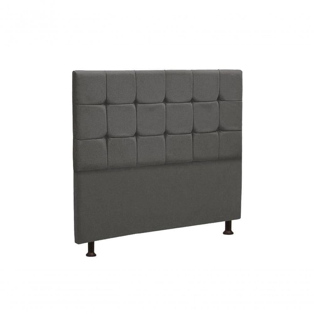 Cabeceira Estofada Cama Box Casal 160cm Quadrados - Mhs Cinza