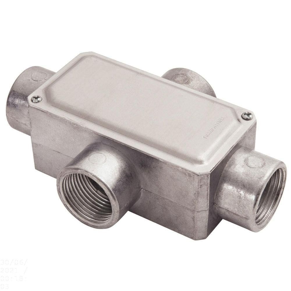 Condulete Fixo 1” Tipo ”x” - Com Tampa / Rosca Bsp / Sem Pintura Tramontina