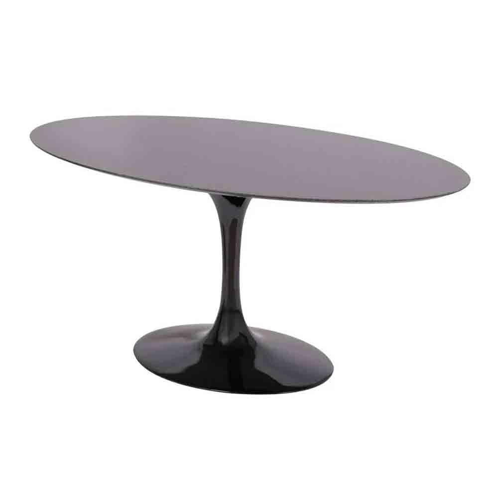 Mesa Saarinen Oval São Gabriel 120x80cm - Base Preta