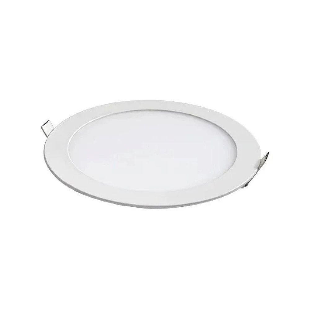 Painel Led 22x22 Redondo Branco Embutir 18w 3000k Foxlux