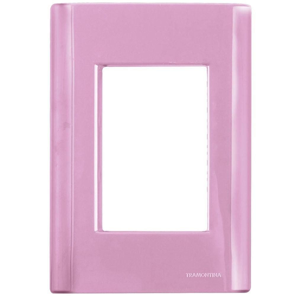 Placa 3 Postos 4x2 Tramontina Giz Rosa Tramontina