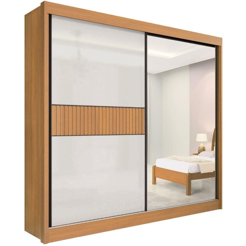 Guarda Roupa Titanium Ripado Cinamomo Off White 2 Portas 6 Gavetas D?doro