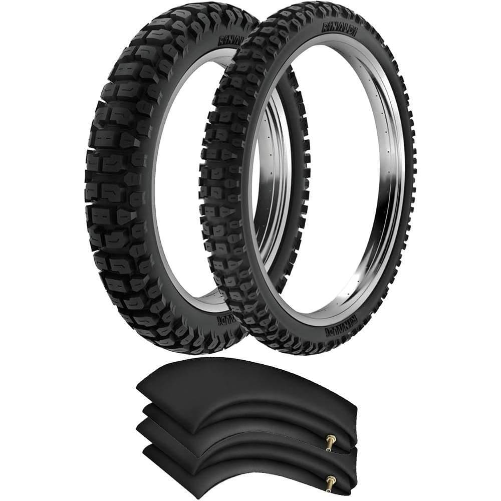 Kit Pneu Xr 200 r Sundown Stx 110/80-18 + 90/90-21 Rt36 Rinaldi