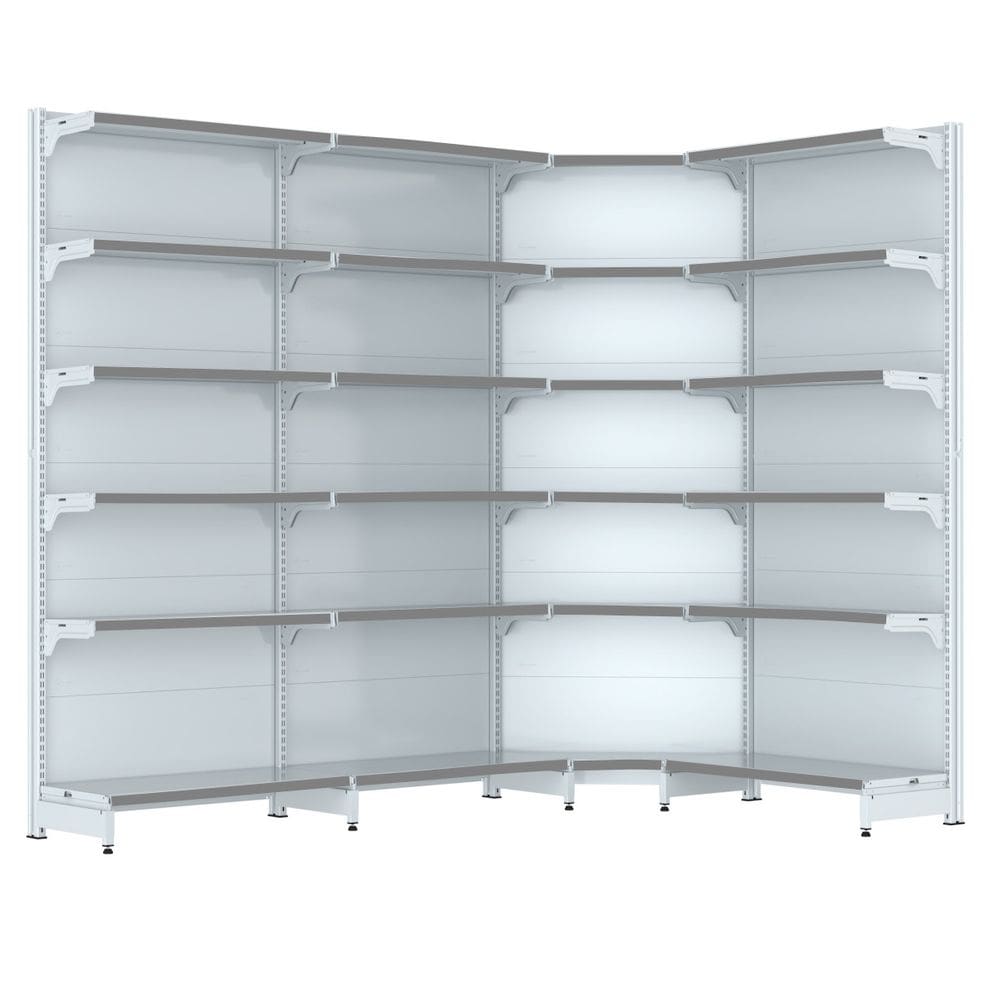 Gondola Parede 202 Fit Farmacia Ate 3 M Bco 1 Canto Pe Cinza